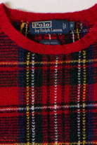 Vintage Red Plaid Ralph Lauren Sweater (1980s)