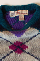 Vintage North Country Argyle Sweater (1990s)