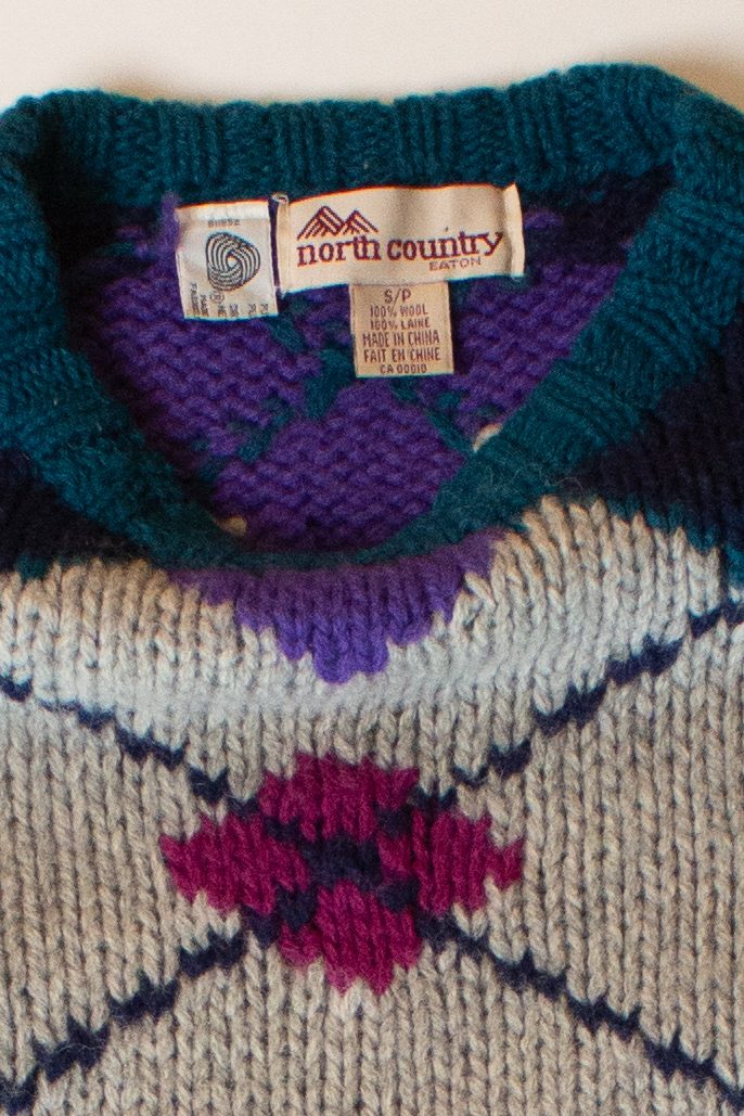 Vintage North Country Argyle Sweater (1990s)