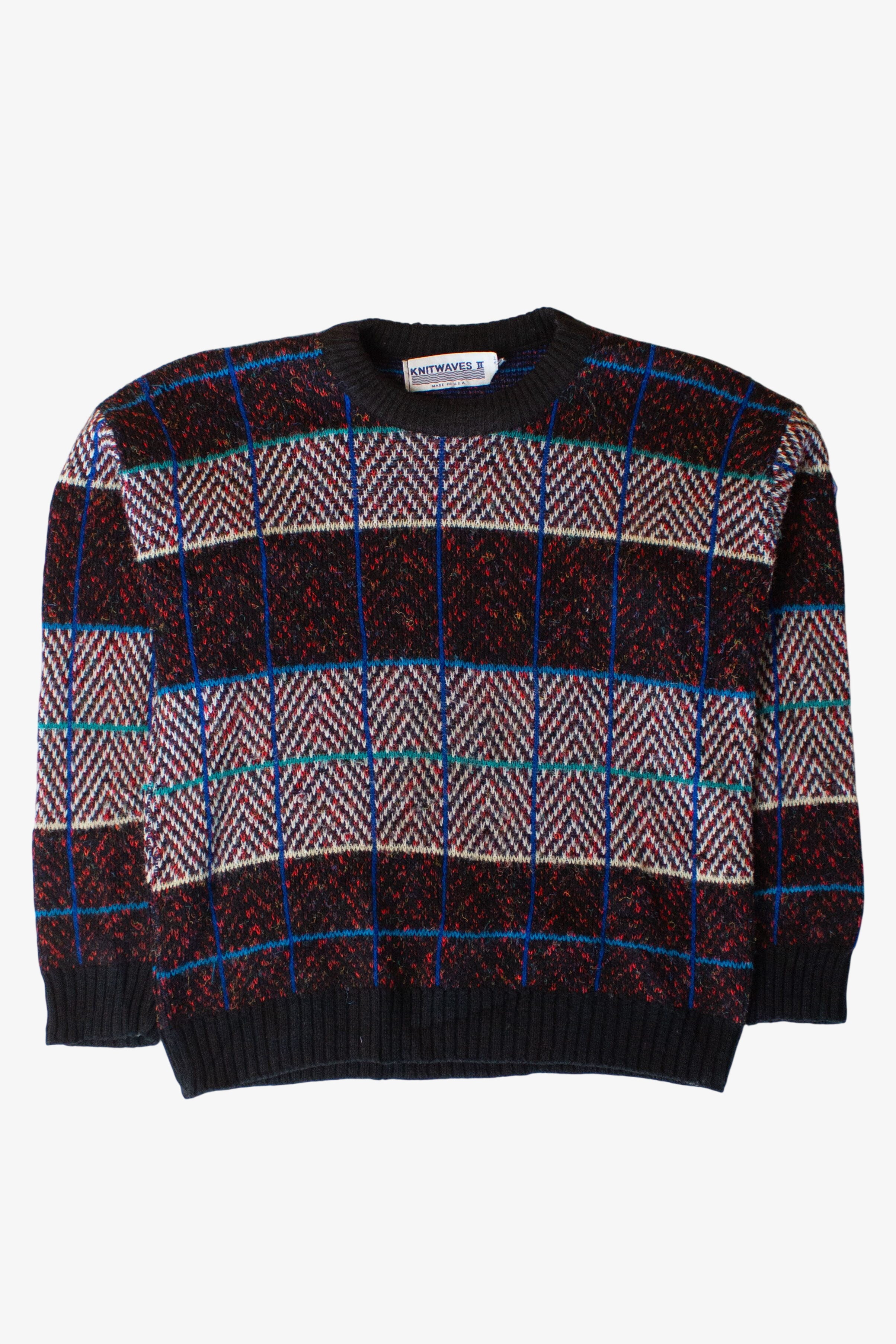 Vintage Knitwaves Color Block Sweater (1980s)