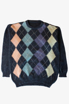 Vintage Pastel Argyle Sweater (1990s)
