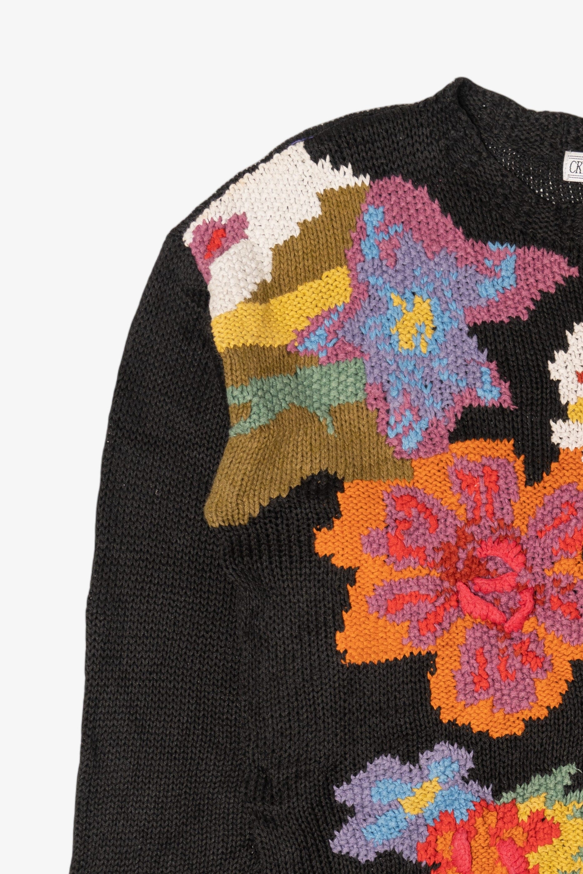 Vintage Crystal Kobe Floral Graphic Sweater (1990s)