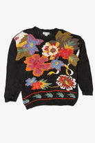 Vintage Crystal Kobe Floral Graphic Sweater (1990s)