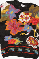 Vintage Crystal Kobe Floral Graphic Sweater (1990s)