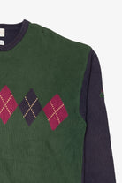 Vintage Pringle Of Scotland Hand Intarsia Argyle Sweater (1990s)