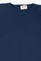 Vintage Navy Blue Sweetree Ribbed Sweater (1980s)