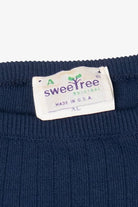 Vintage Navy Blue Sweetree Ribbed Sweater (1980s)