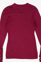Burgundy Venus Ruffled Bell Beaded Sleeve Sweater (2010s)