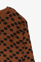 Vintage Brown Spotted Cheetah Graphic Sweater (1990s)
