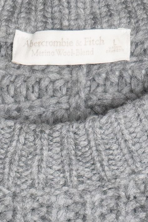 Abercrombie & Fitch Merino Wool Blend Fisherman Sweater (2020s)