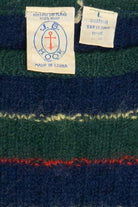 Vintage Dark Green Striped J.G. Hook Shetland Wool Sweater (1980s)