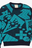 Blue Geometric Pattern Urban Outfitters Sweater (2010s)