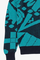 Blue Geometric Pattern Urban Outfitters Sweater (2010s)