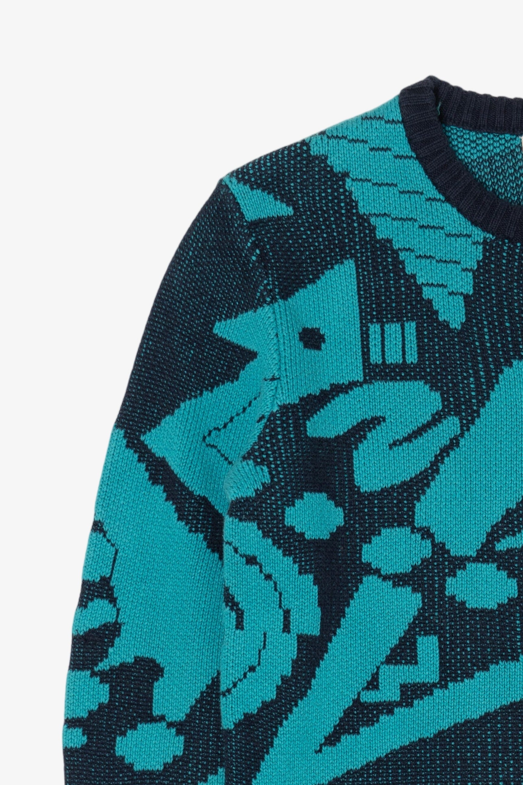 Blue Geometric Pattern Urban Outfitters Sweater (2010s)
