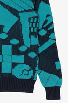 Blue Geometric Pattern Urban Outfitters Sweater (2010s)