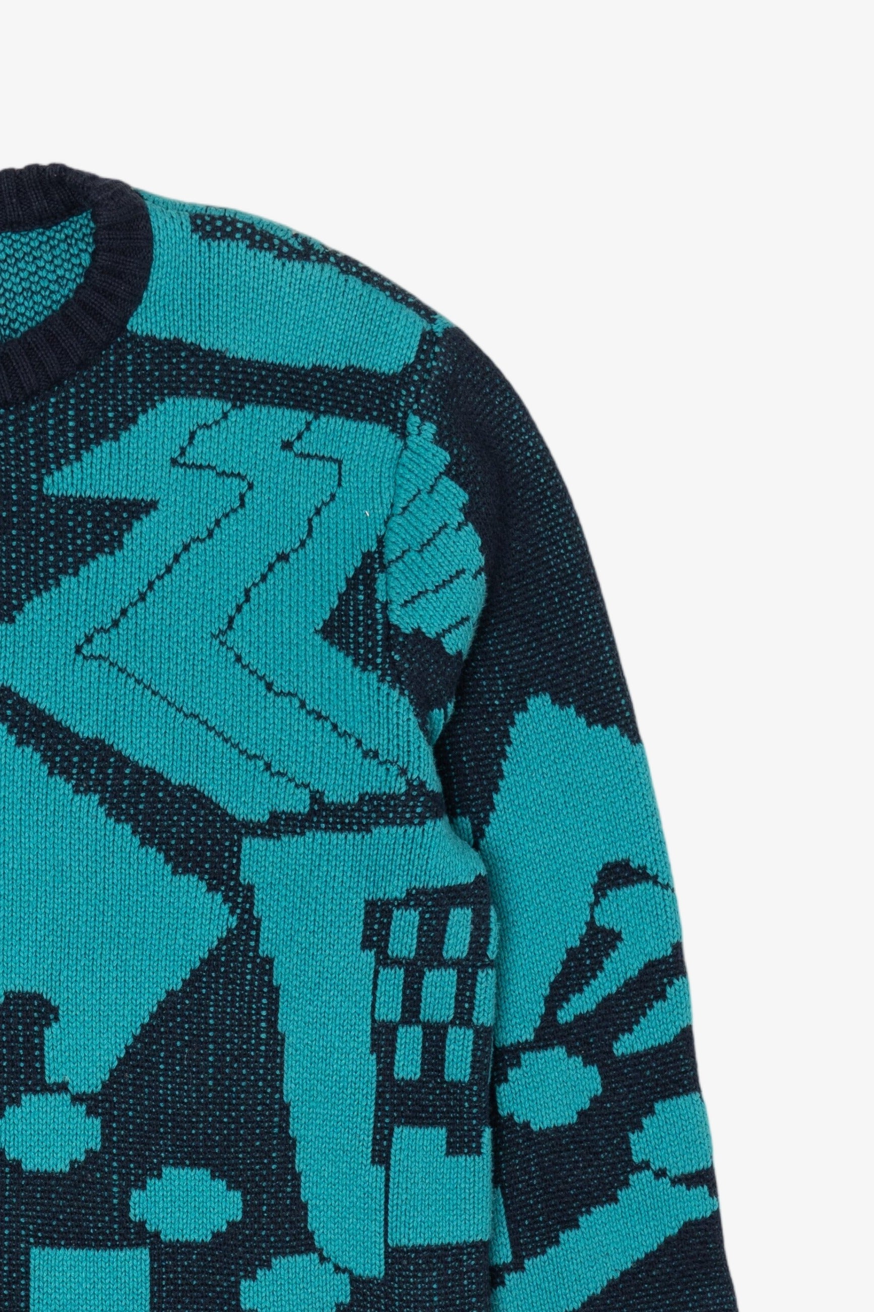 Blue Geometric Pattern Urban Outfitters Sweater (2010s)