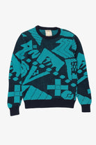 Blue Geometric Pattern Urban Outfitters Sweater (2010s)