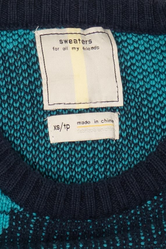 Blue Geometric Pattern Urban Outfitters Sweater (2010s)