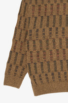 Vintage Brown Towncraft Knit Textured Sweater (1990s)