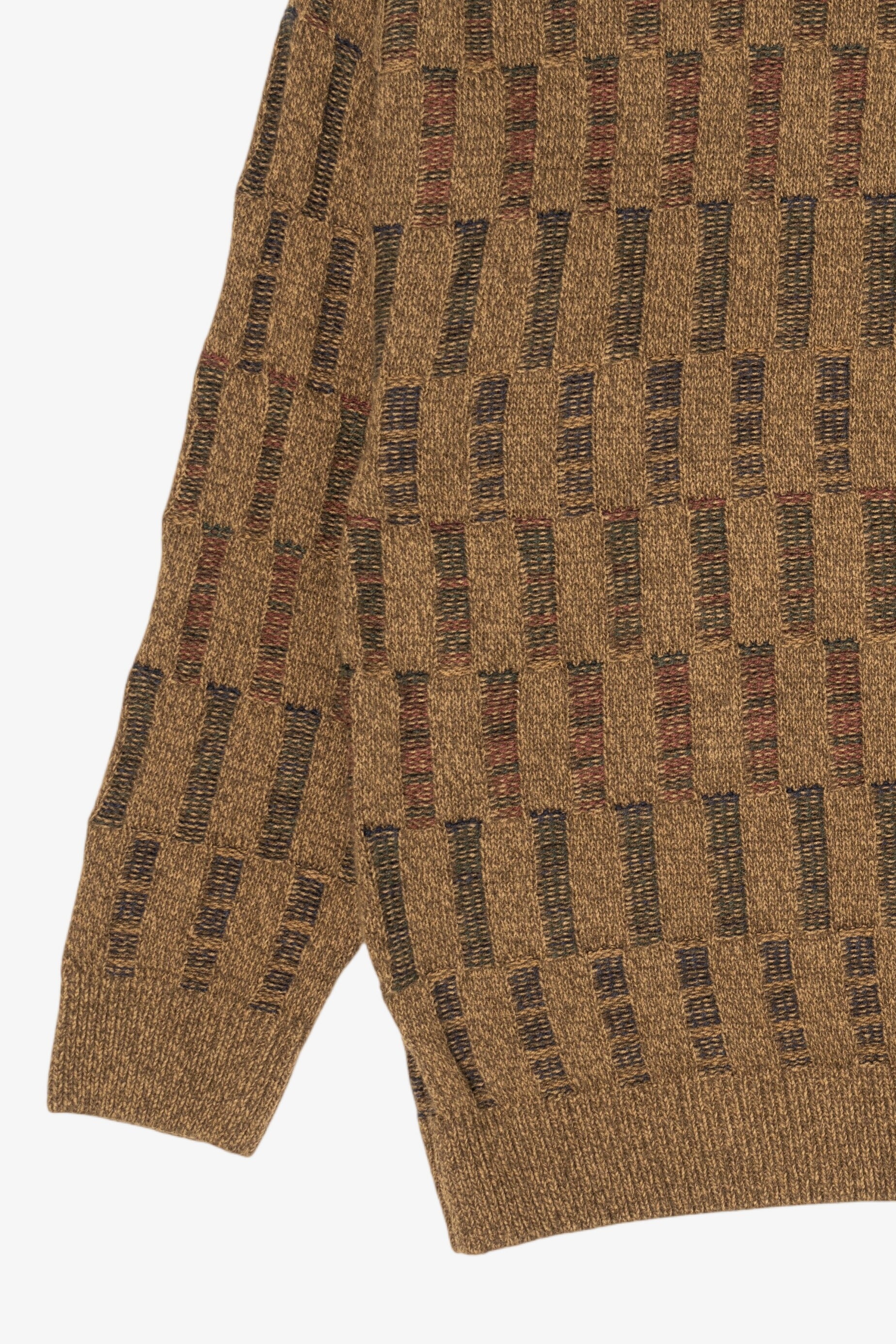 Vintage Brown Towncraft Knit Textured Sweater (1990s)