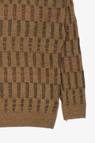 Vintage Brown Towncraft Knit Textured Sweater (1990s)