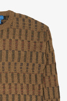 Vintage Brown Towncraft Knit Textured Sweater (1990s)