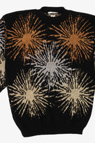 Vintage Black Dana Scott Sun Bursts Sweater (1980s)