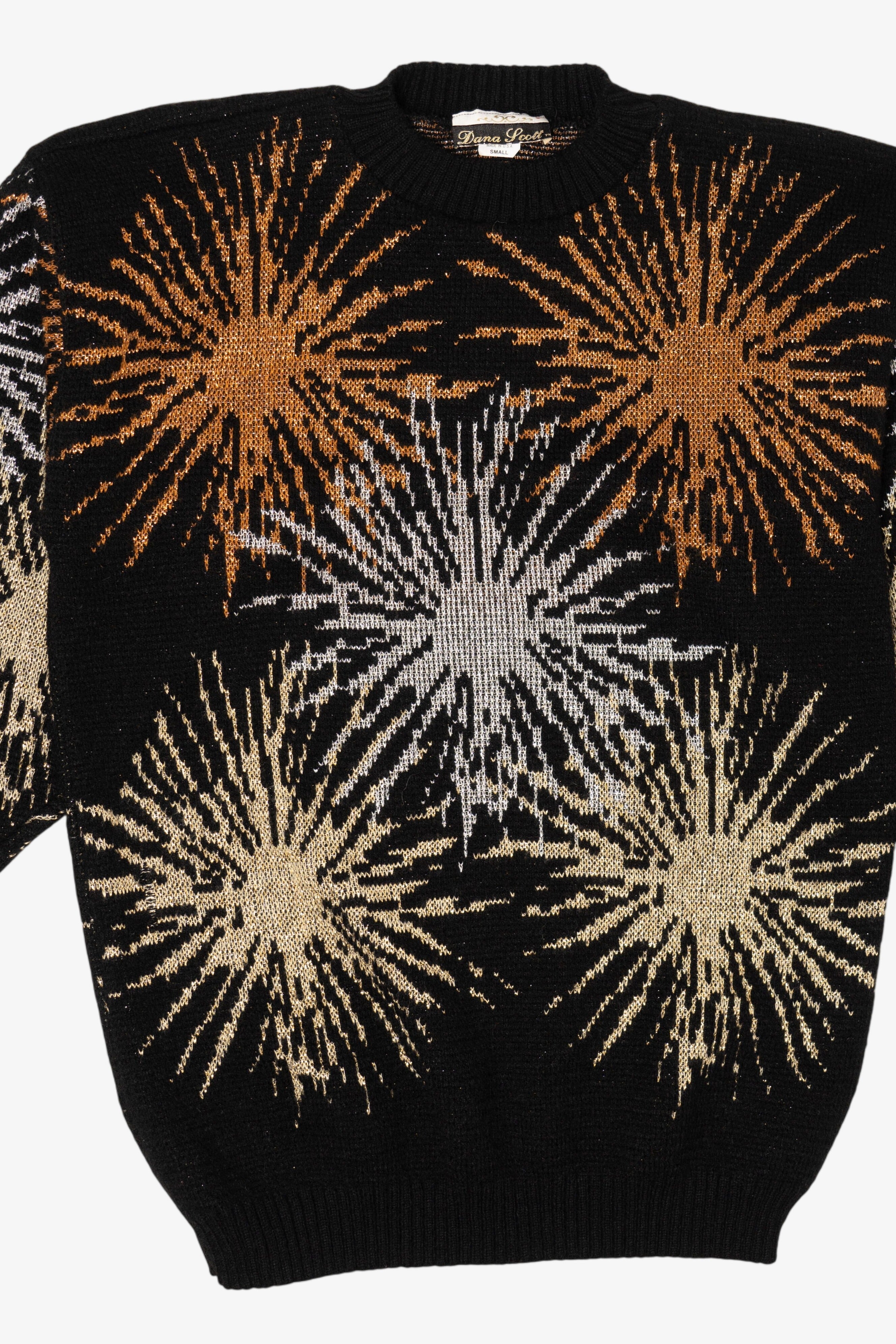 Vintage Black Dana Scott Sun Bursts Sweater (1980s)