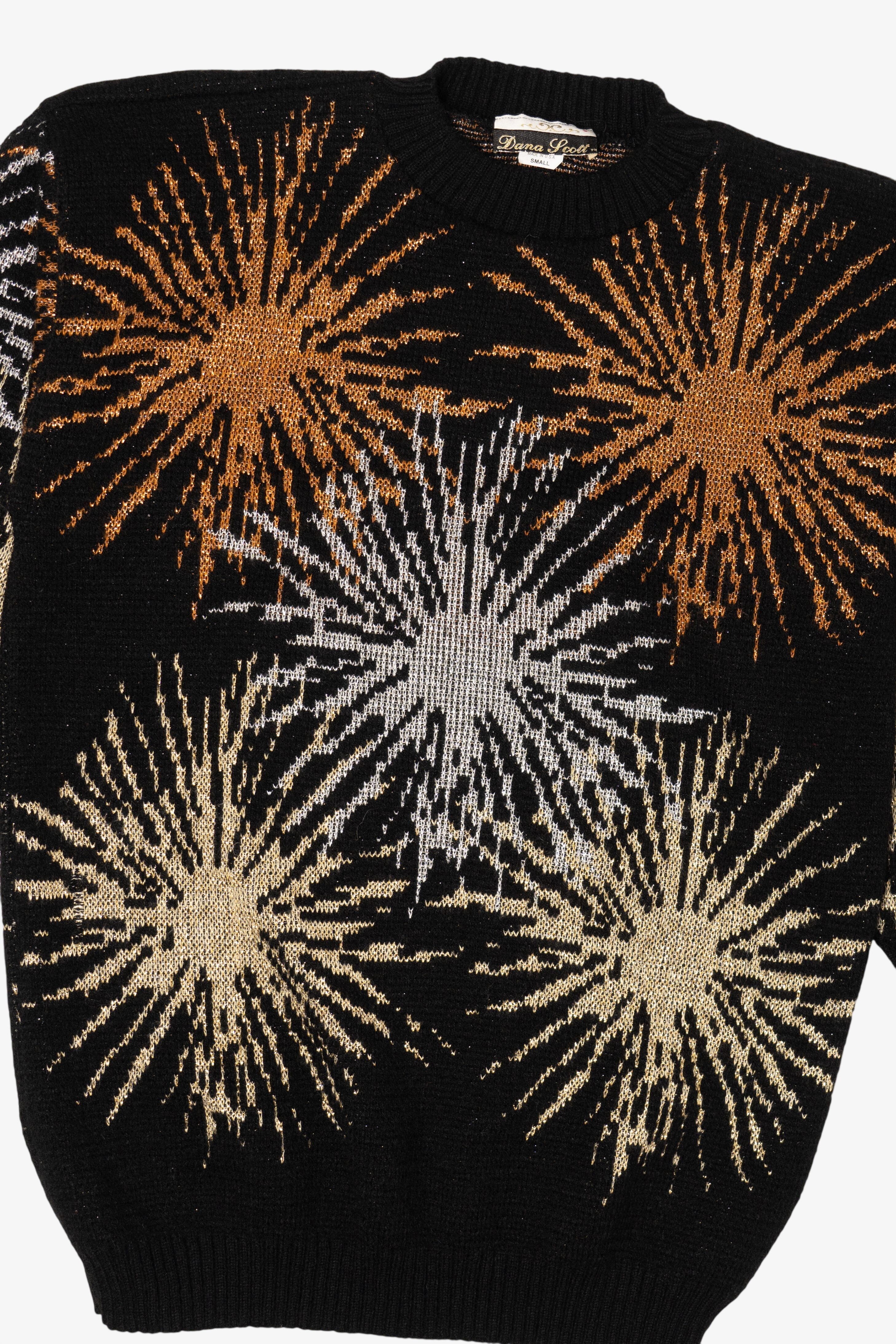 Vintage Black Dana Scott Sun Bursts Sweater (1980s)