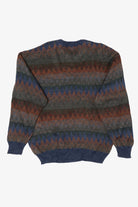 Vintage Navy Blue Jantzen Geometric Pattern Sweater (1990s)