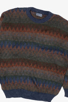 Vintage Navy Blue Jantzen Geometric Pattern Sweater (1990s)