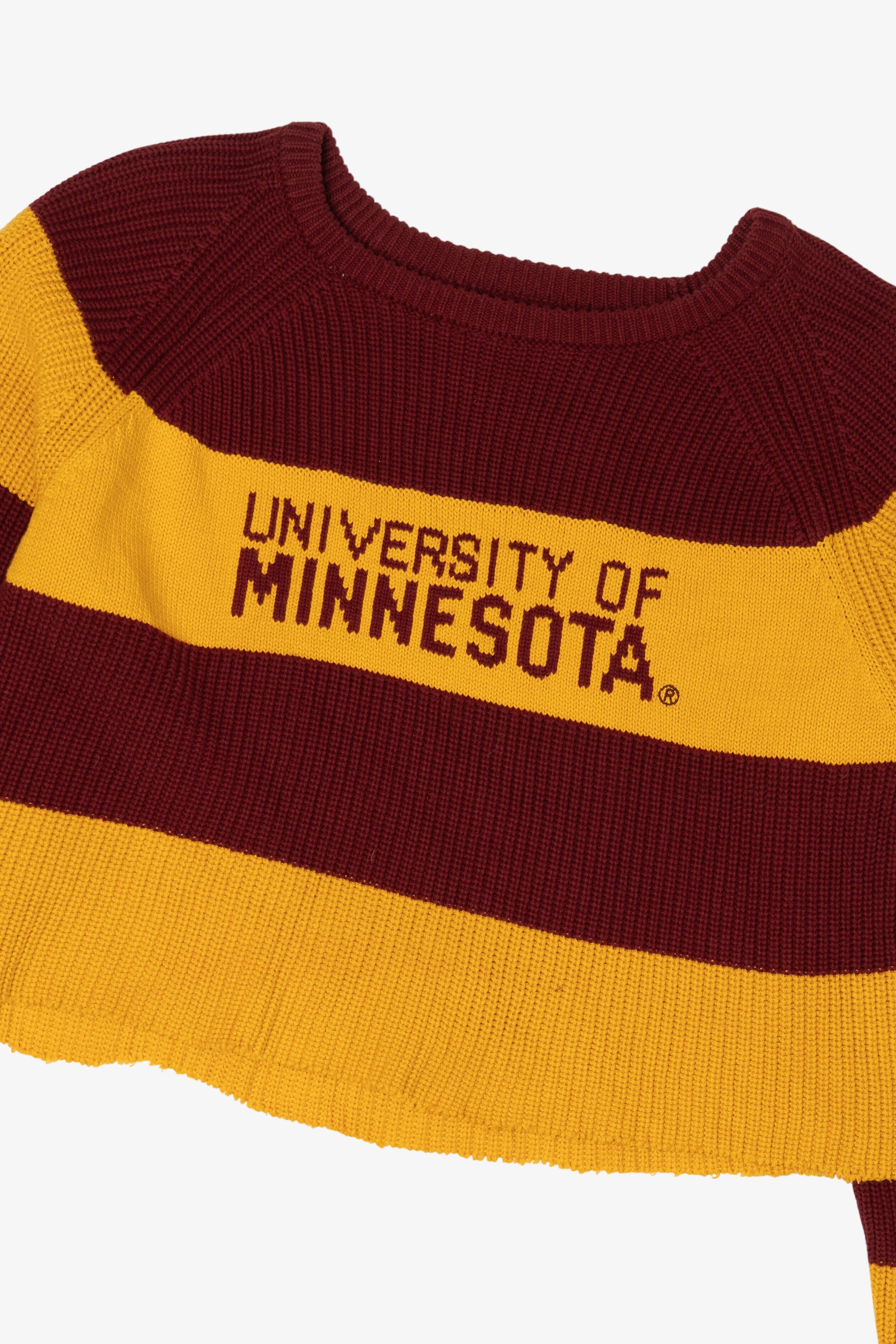 University Of Minnesota Striped Cutoff Sweater (2010s)