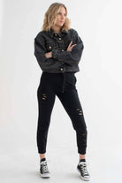 Vintage Cropped Denim Jacket 1257