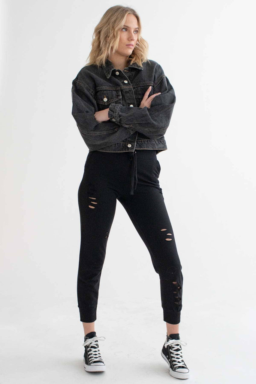 Vintage Cropped Denim Jacket 1257