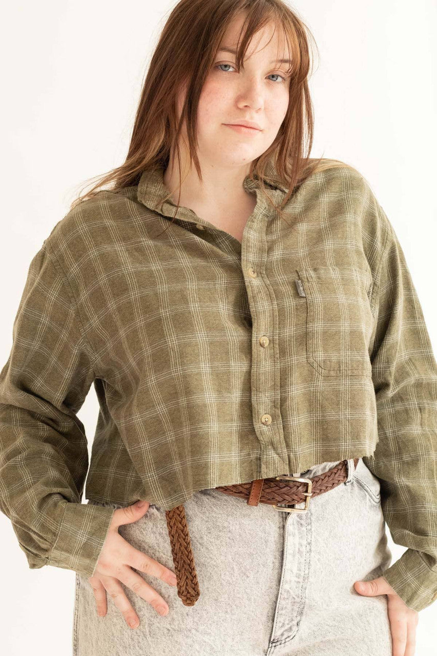 Cropped Woolrich Flannel Shirt (2000s)