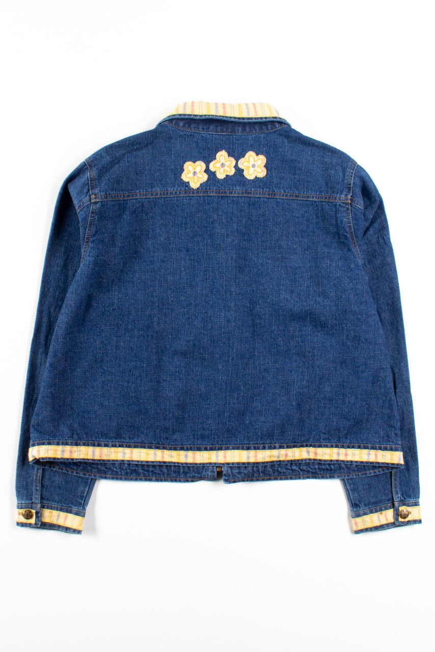 Vintage Floral Denim Jacket 1201