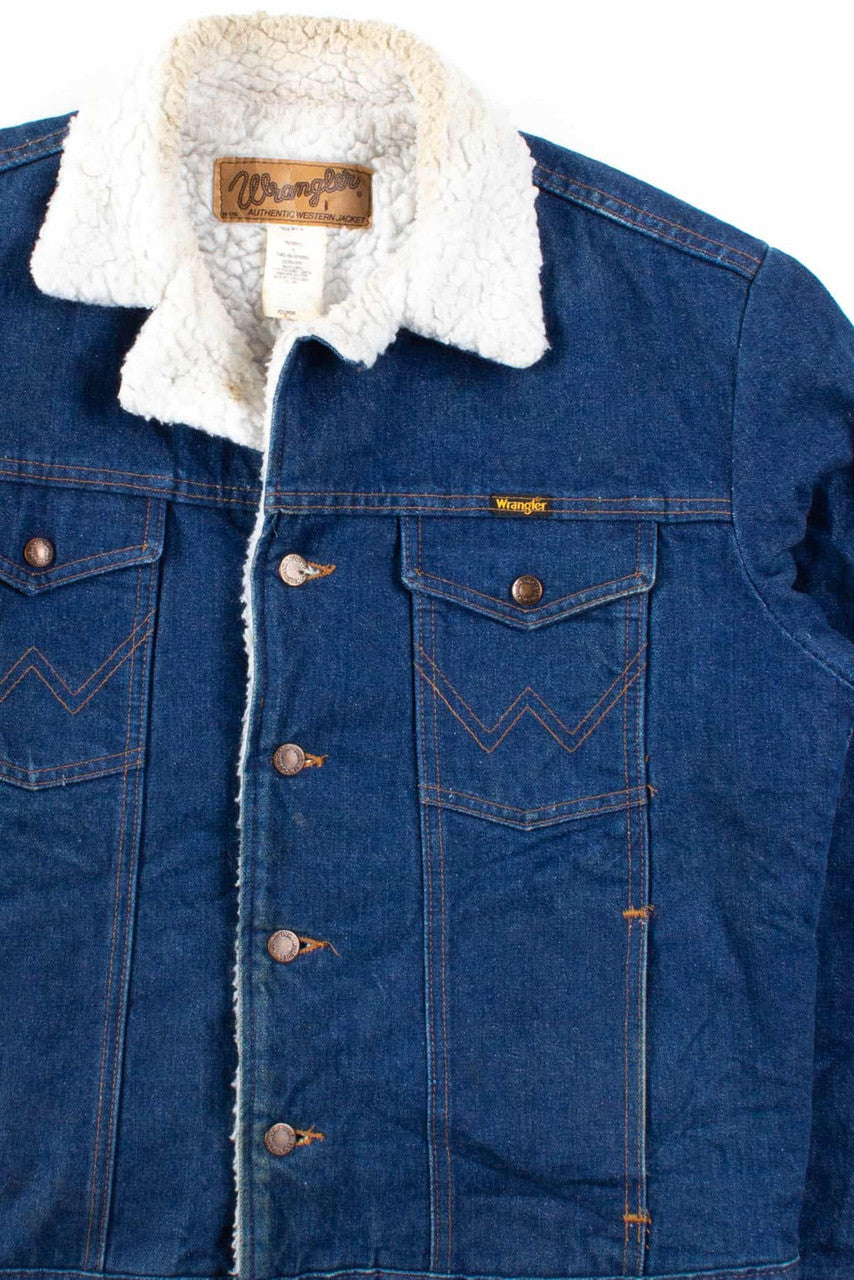 Vintage Wrangler Sherpa Denim Jacket 1175