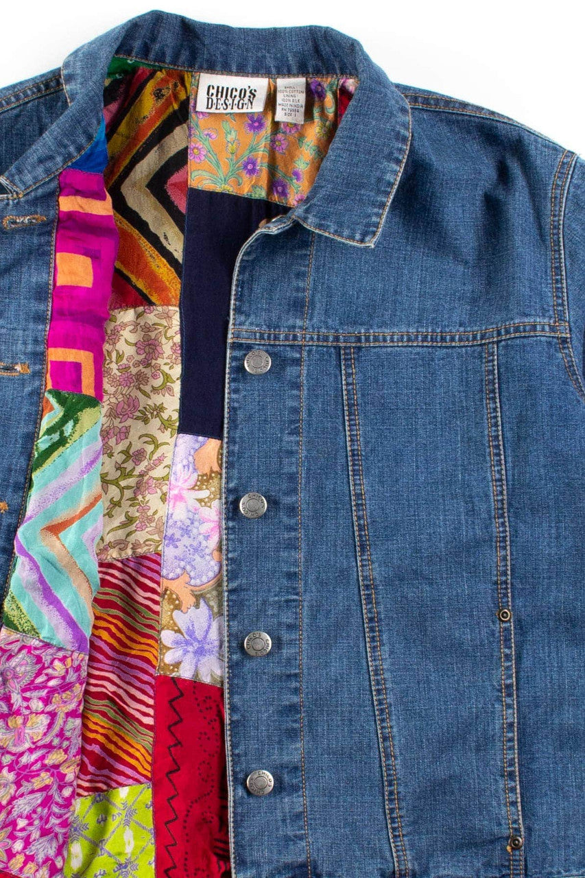 Silk Lined Denim Jacket 1189
