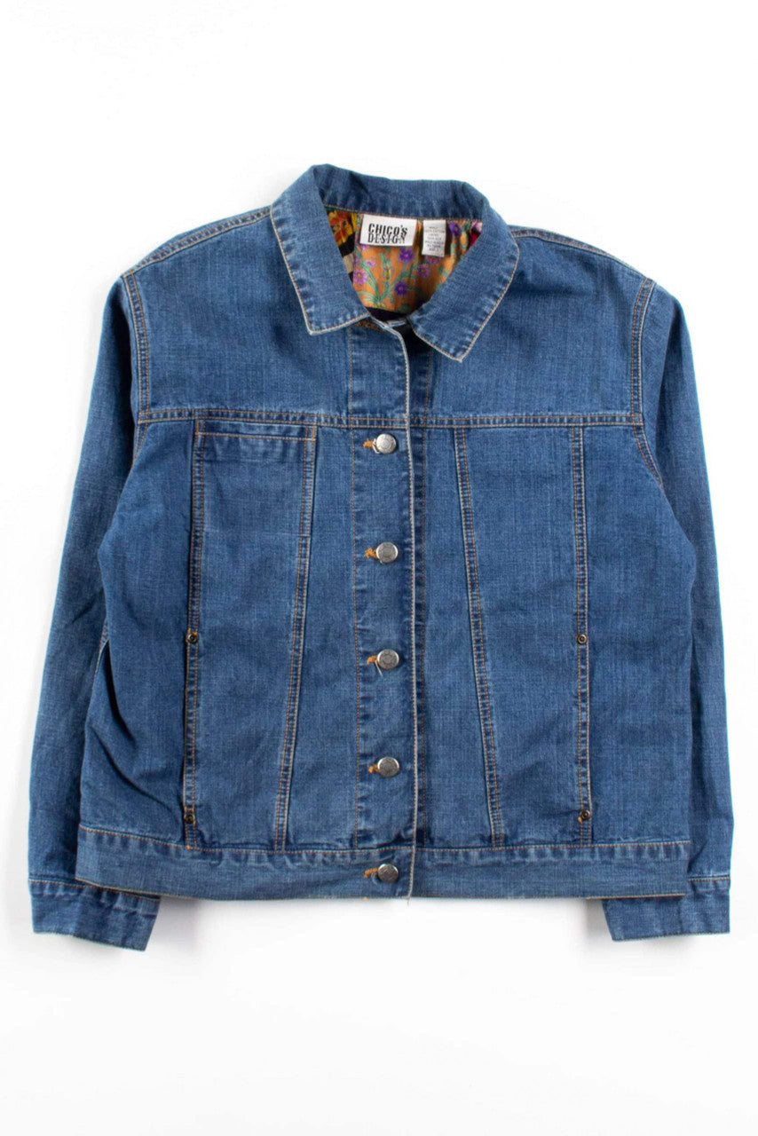 Silk Lined Denim Jacket 1189