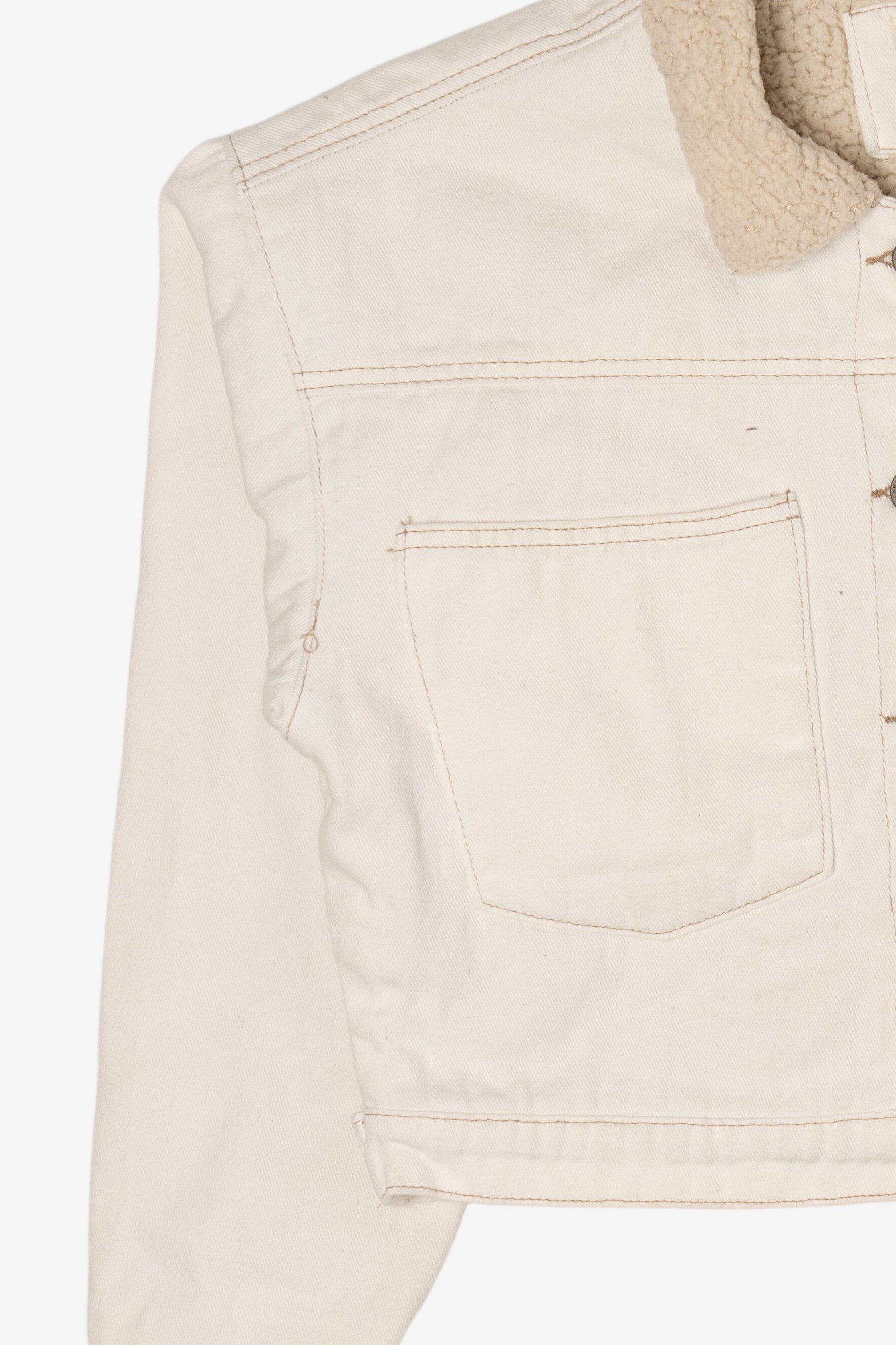 Vintage Y2k Stoosh White Denim Jacket (2000s)