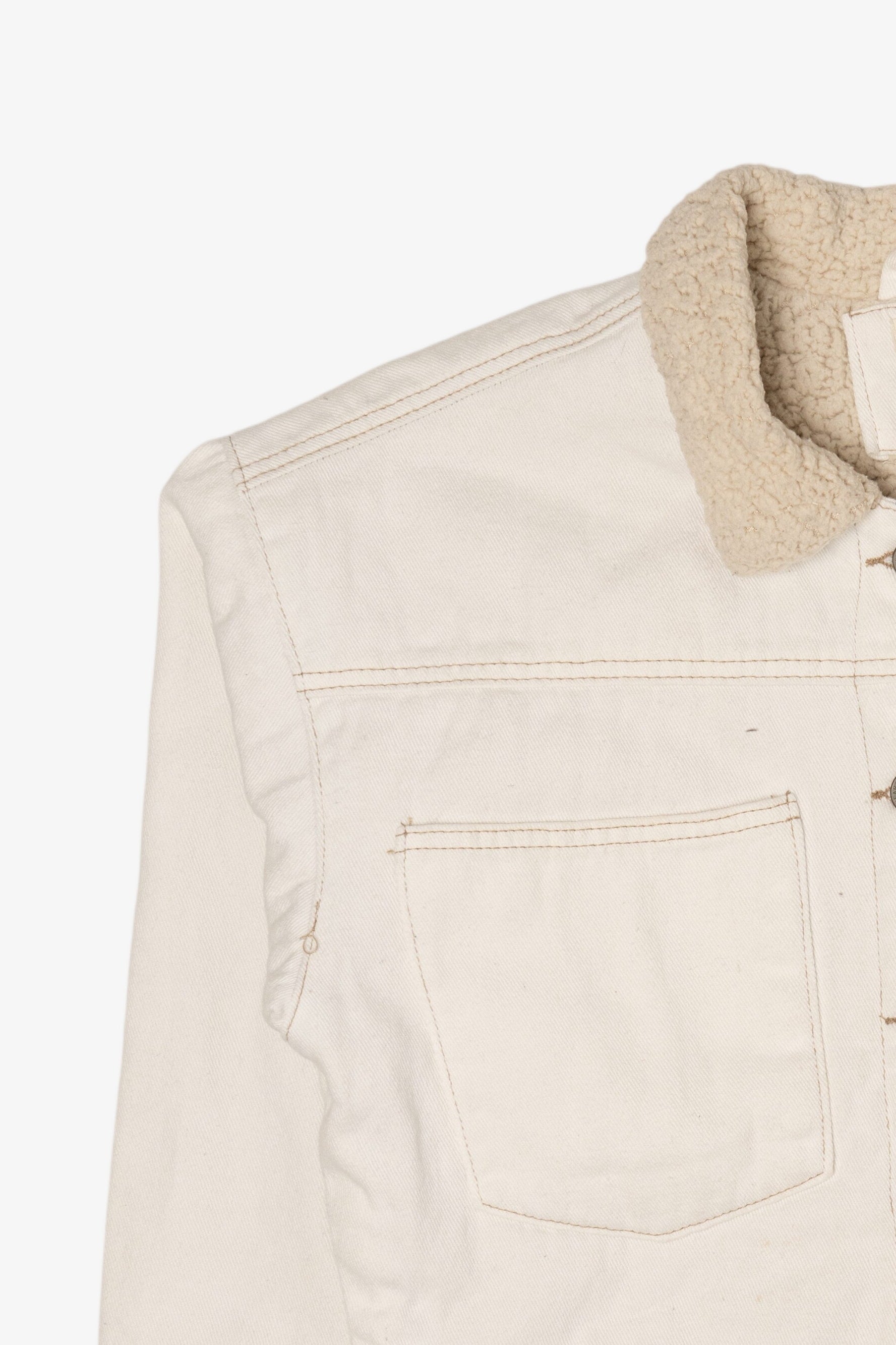 Vintage Y2k Stoosh White Denim Jacket (2000s)