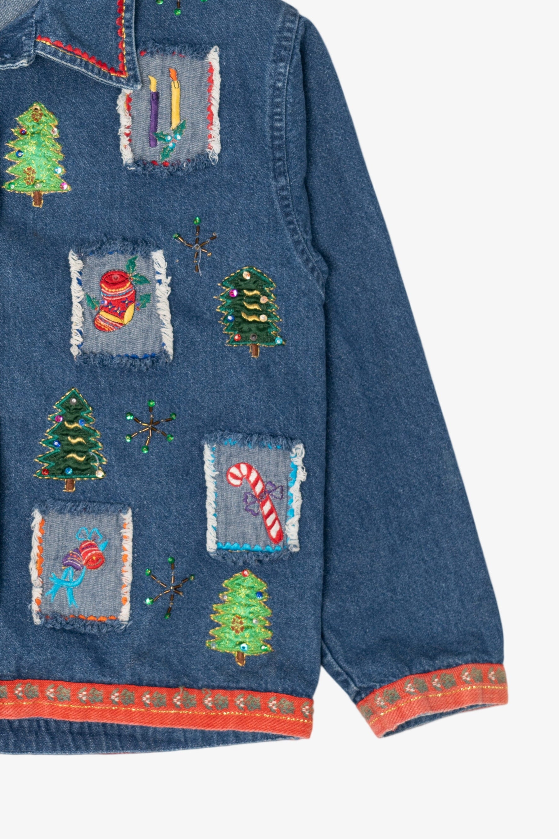 Vintage New Directions Christmas Denim Jacket (1990s)