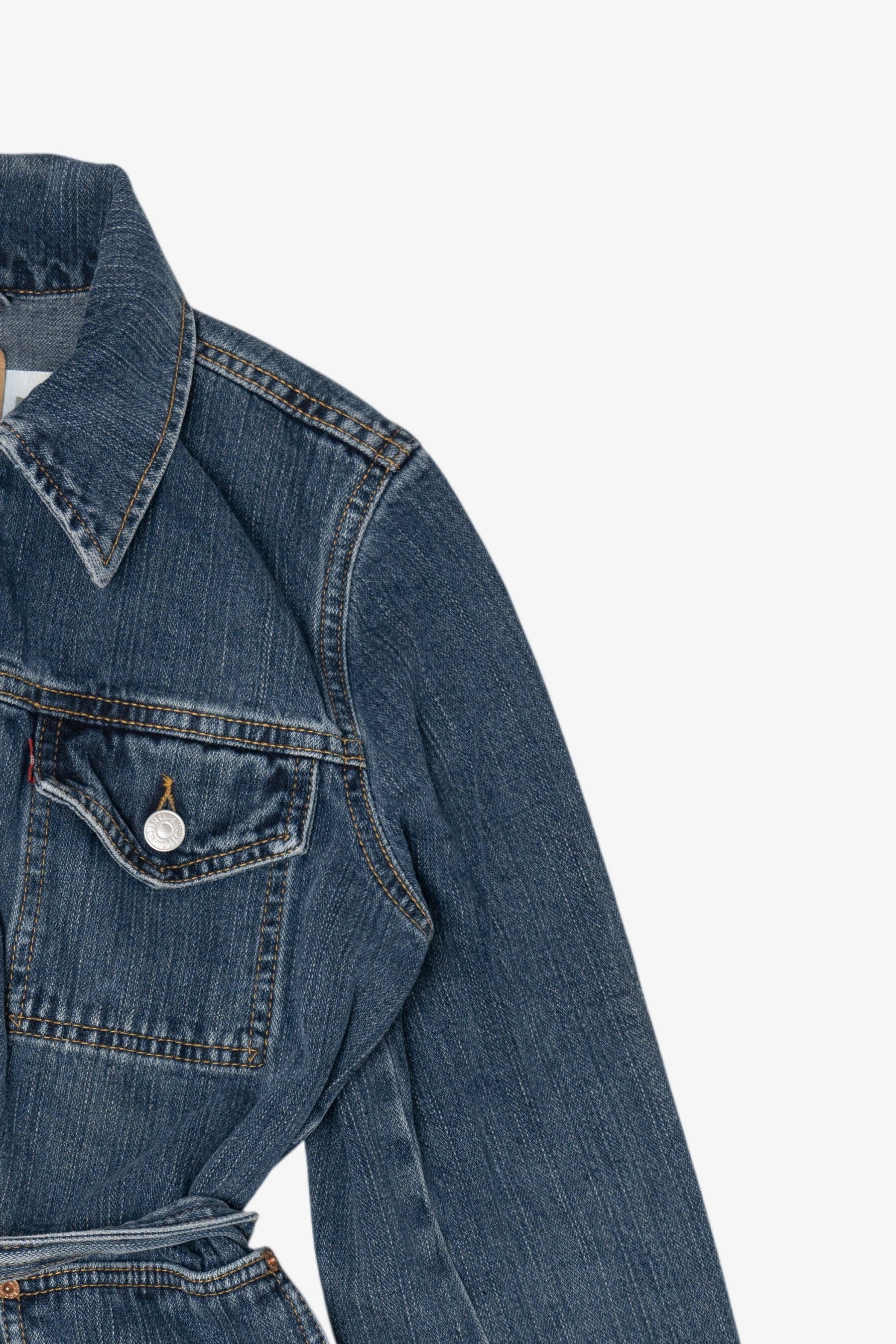 Vintage Levi's Full Zip With Belt Denim Jacket (1990s)