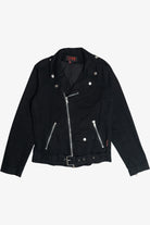 Vintage Black Tripp NYC Denim Motorcycle Jacket (2000s)