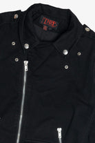 Vintage Black Tripp NYC Denim Motorcycle Jacket (2000s)
