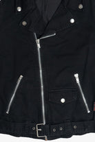 Vintage Black Tripp NYC Denim Motorcycle Jacket (2000s)