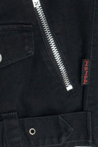 Vintage Black Tripp NYC Denim Motorcycle Jacket (2000s)