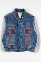 Vintage Inset Blanket Detail Denim Jacket 1386