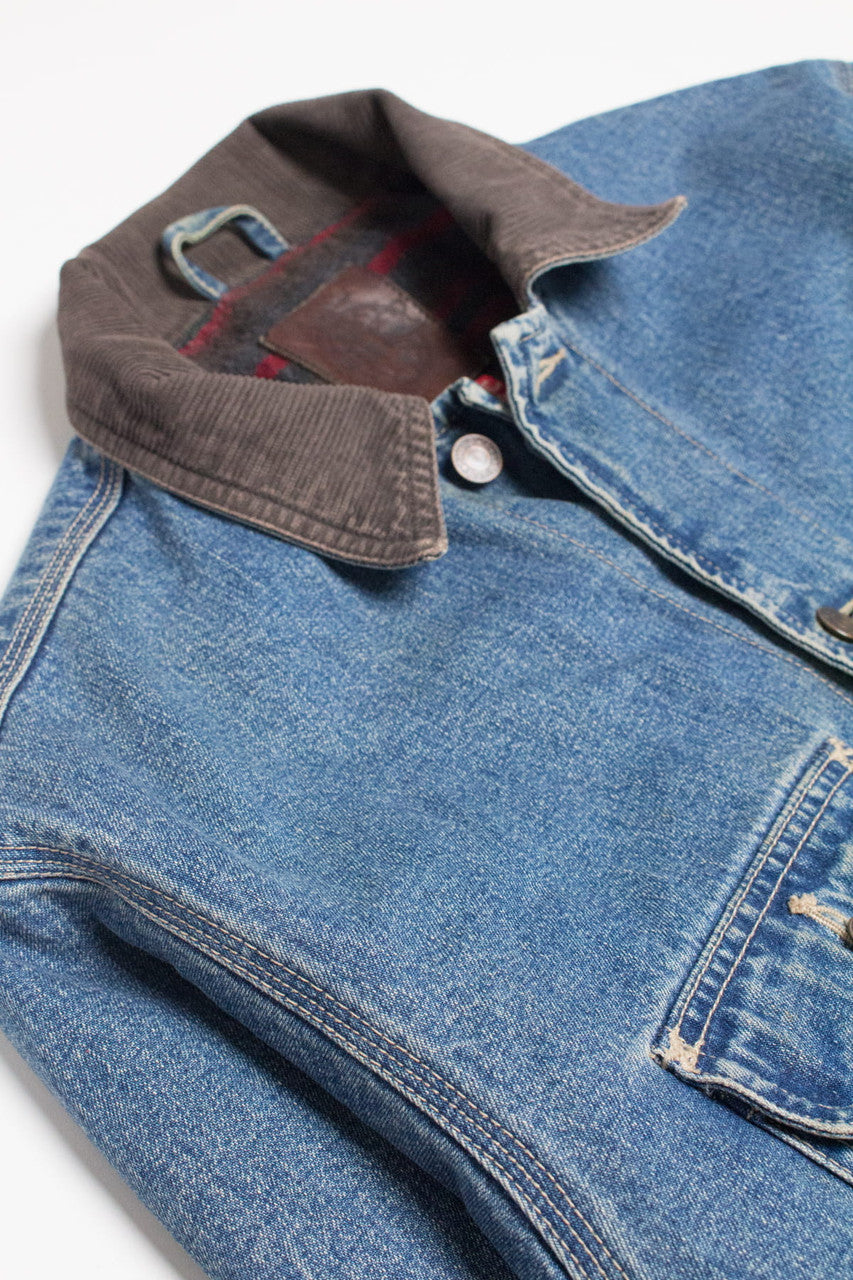 Vintage Lined Gap Corduroy Collar Denim Jacket