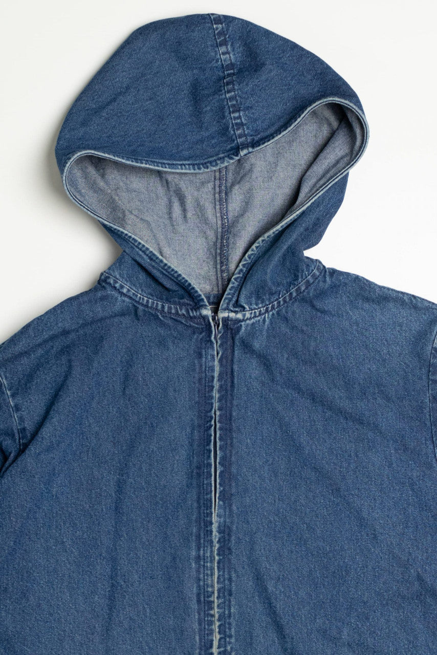 Vintage Chic Denim Hooded Jacket